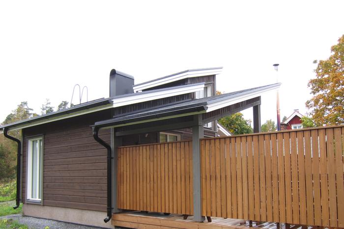 Rakennusliikeen suunnittelema sauna